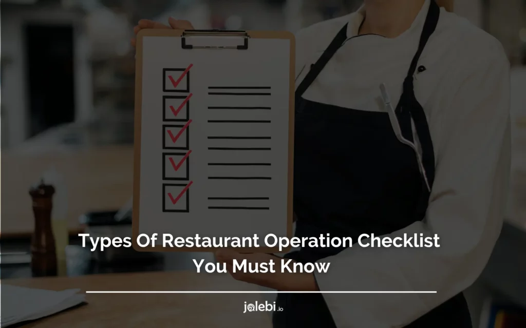 Restaurant operation checklist
